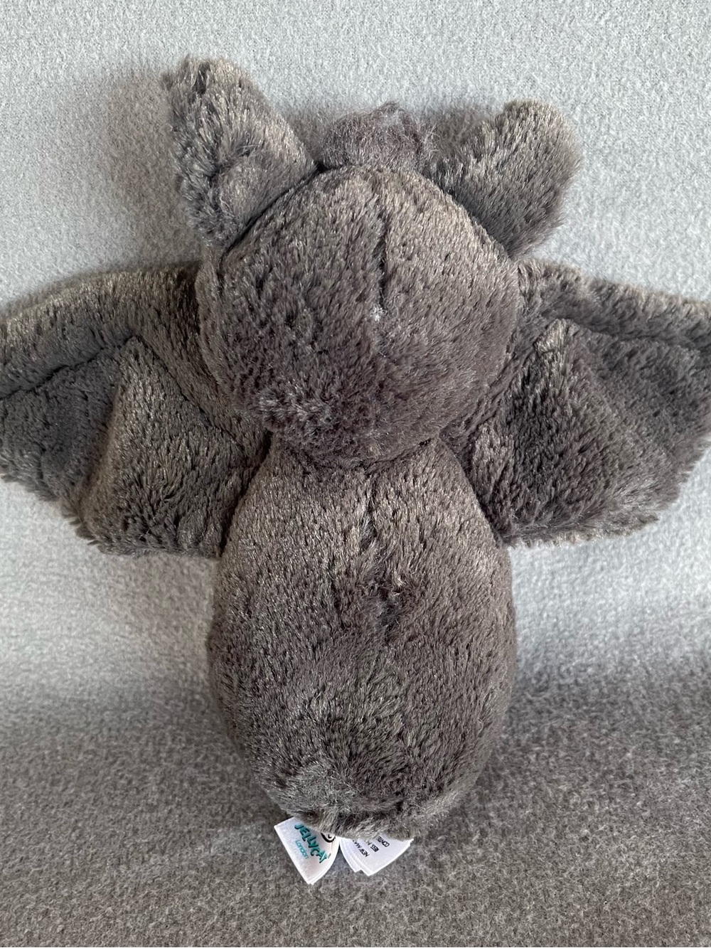 Jellycat Very Rare Retired Frizzles Bat Genuine Cute Large Eyes Furry Plush HTF - Picture 12 of 16